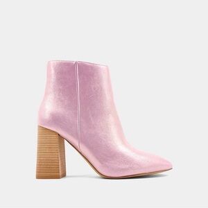 ShuShop Metallic Pink Heeled Boots